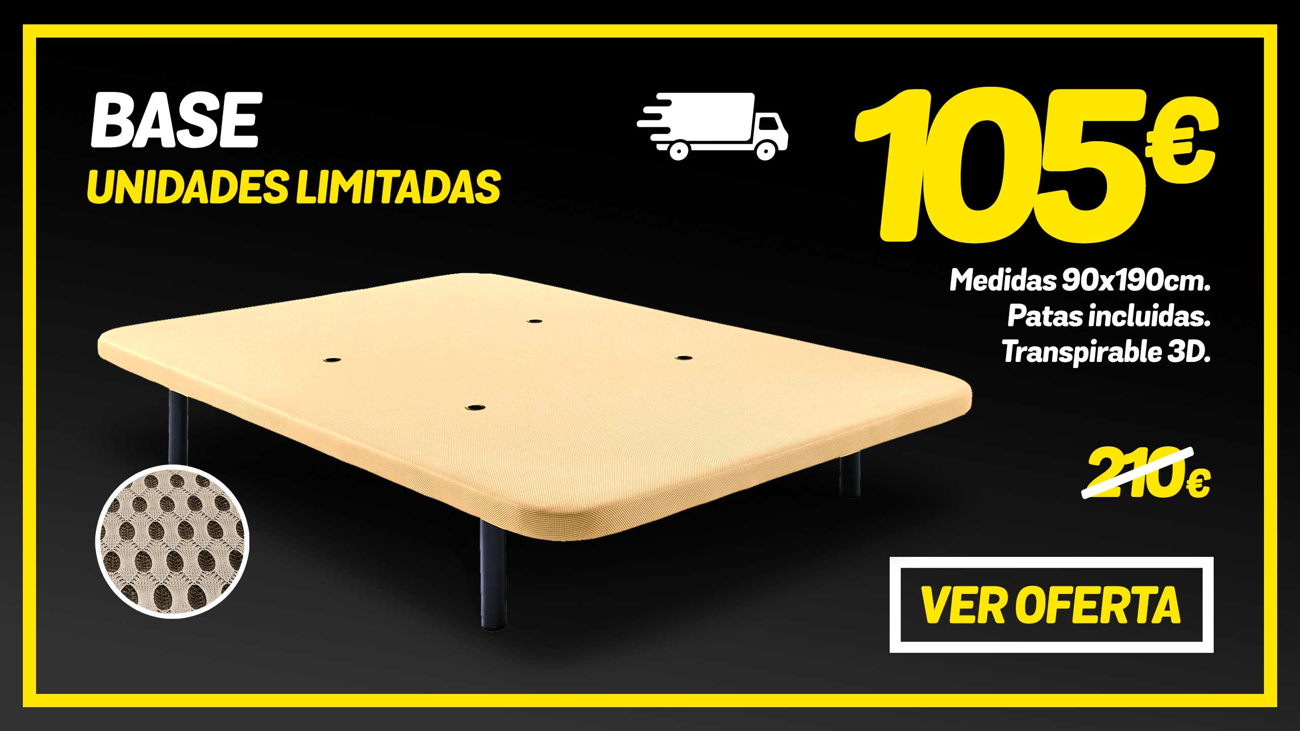 base tapizada barata online